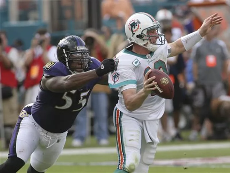 Terrell Suggs and Chad Pennington