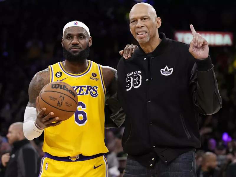 LeBron James and Kareem Abdul-Jabbar