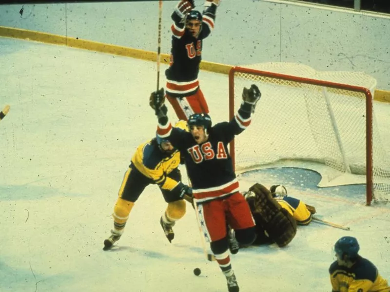 Dave Silk celebrates vs. Sweden