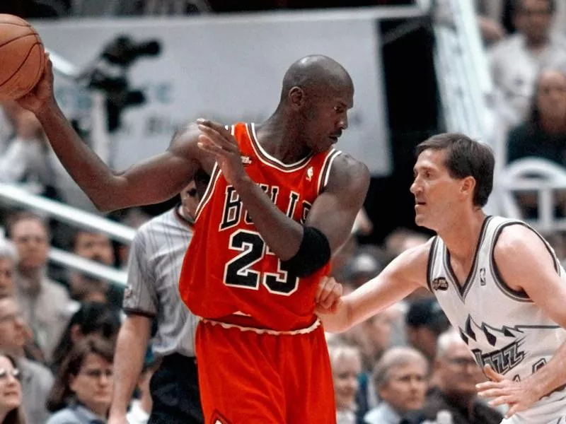 Michael Jordan and Jeff Hornacek