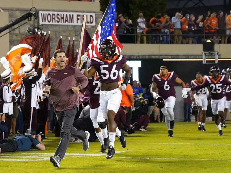 Virginia Tech head coach Brent Pry