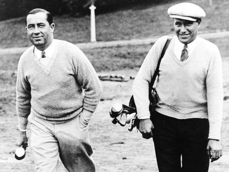 Walter Hagen and caddy Jimmy McDonald