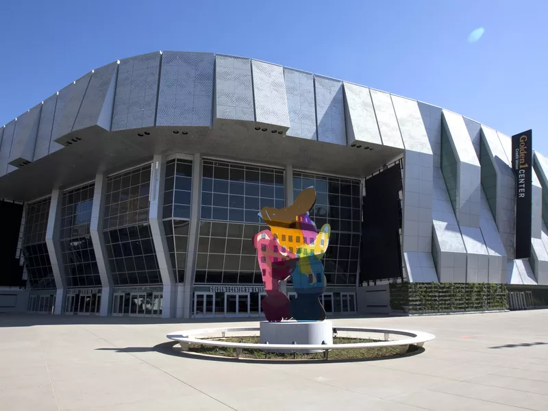 Outside the Golden 1 Center