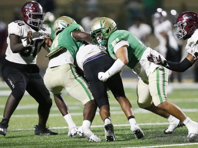 Buford High School football team plays against Atlanta Carver