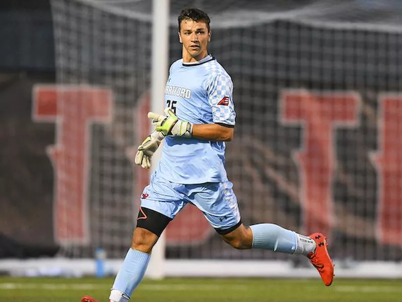 Hartford goalkeeper Jimmy Slayton