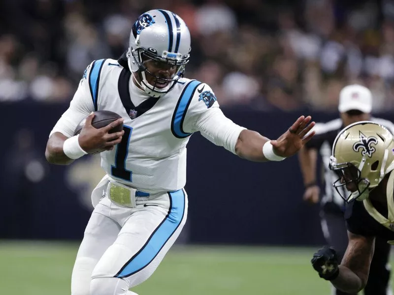 Cam Newton running for Carolina Panthers