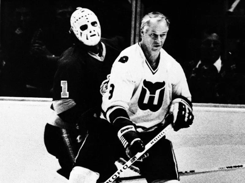 Hartford Whaler player Gordie Howe