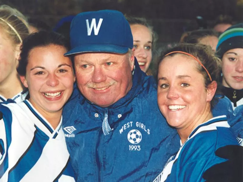 Manchester West girls soccer coach Jack Amero