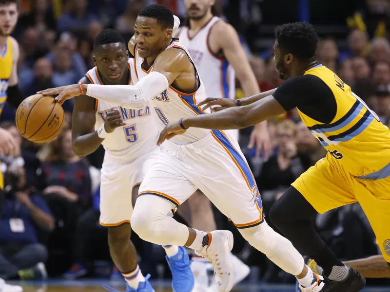 Russell Westbrook, Victor Oladipo, Emmanuel Mudiay