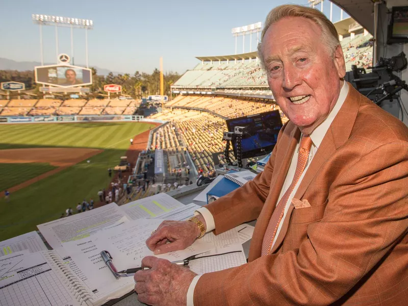 Vin Scully at Dodger Stadium