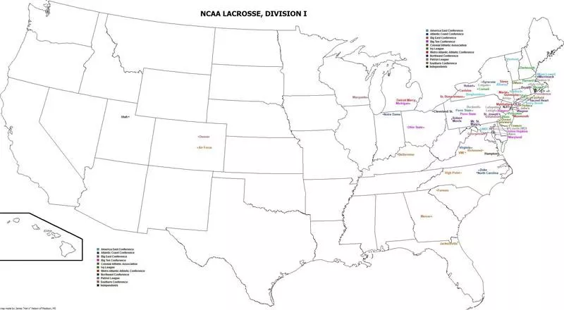 Division I lacrosse programs