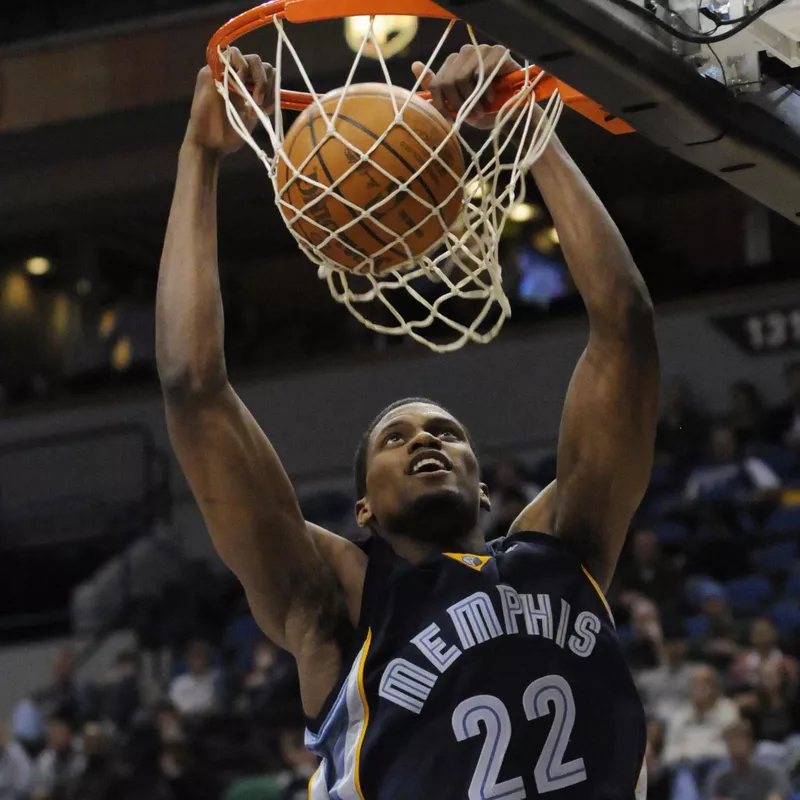 Memphis Grizzlies forward Rudy Gay dunks the ball