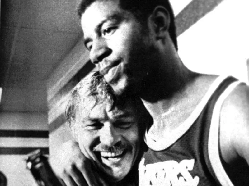 Jerry Buss and Magic Johnson