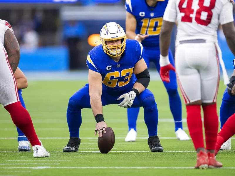 Los Angeles Chargers center Corey Linsley