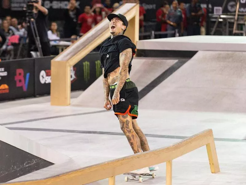 Nyjah Huston competing