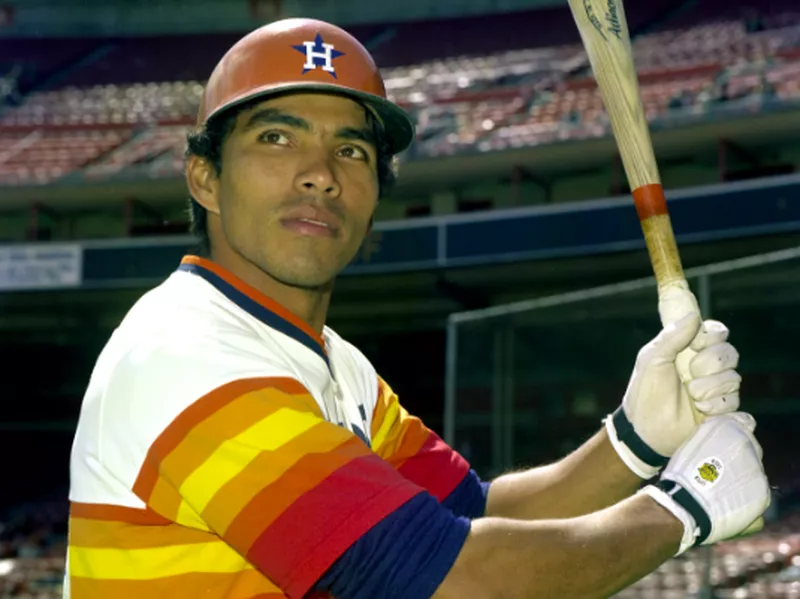 Jose Cruz at bat