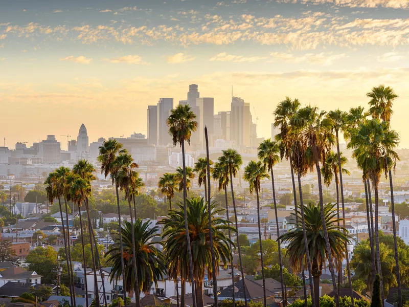 Downtown Los Angeles at sunset