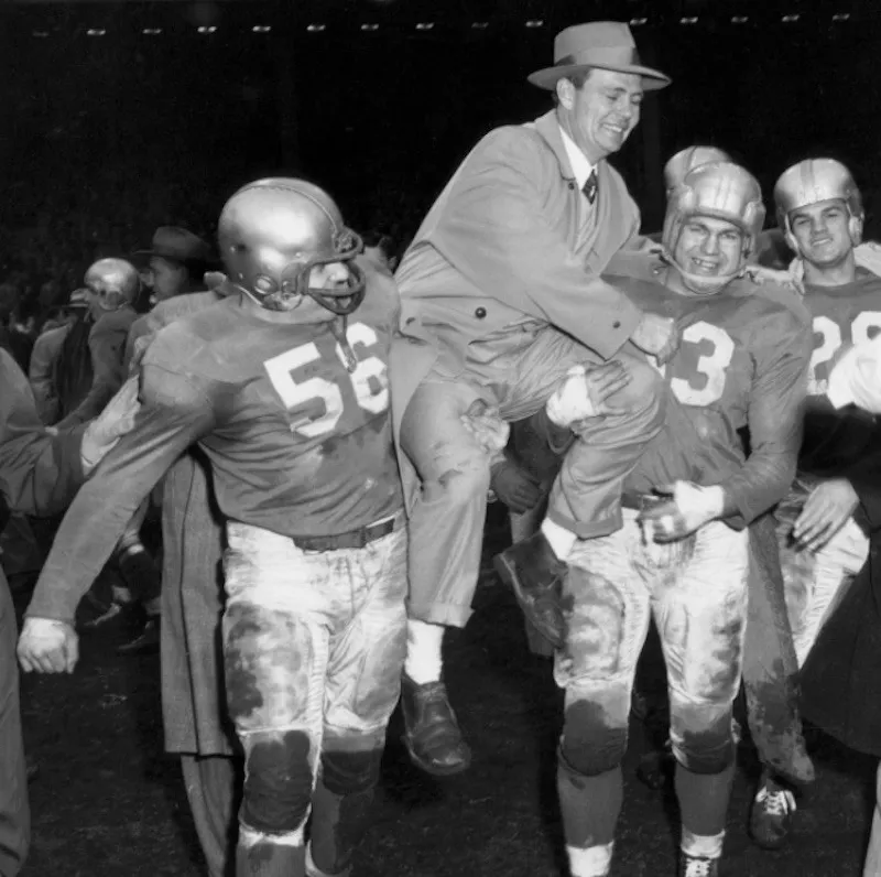 Buddy Parker celebrating