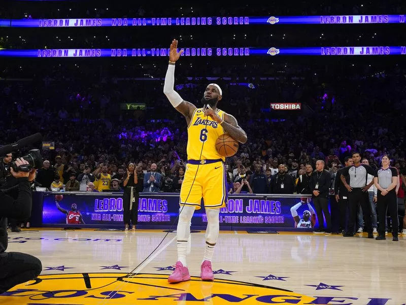 LeBron James at Crypto.com Arena