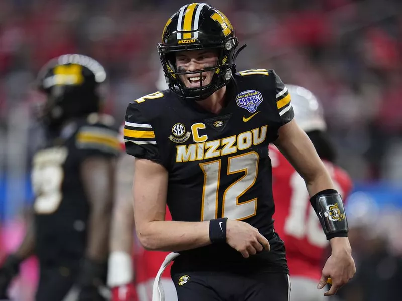 Missouri quarterback Brady Cook