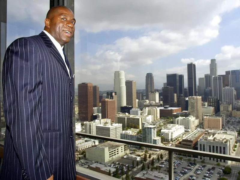 Los Angeles Dodgers owner Magic Johnson