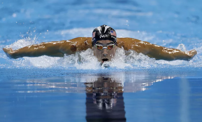 Michael Phelps competes