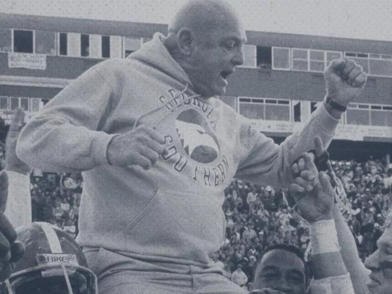 Georgia Southern head coach Erk Russell