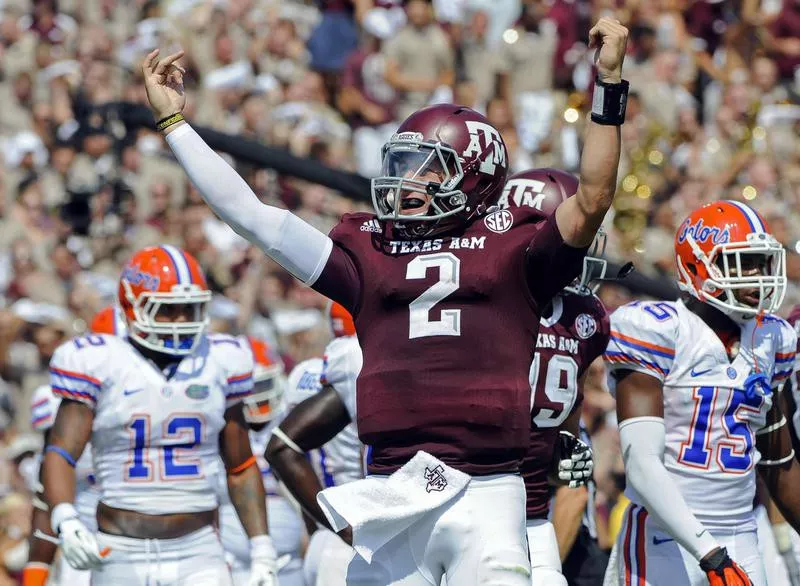 Johnny Manziel celebrates