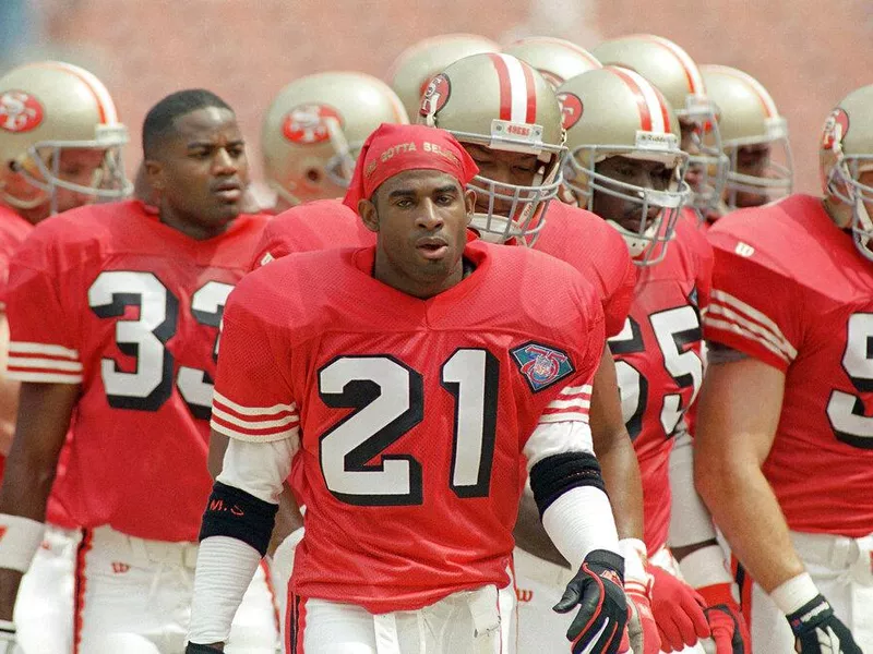 San Francisco 49ers cornerback Deion Sanders