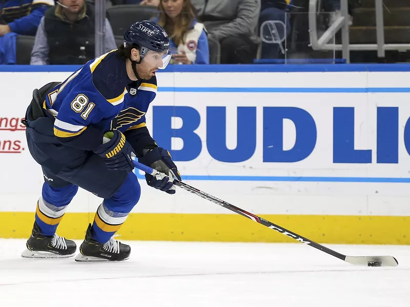 St. Louis Blues' James Neal skates