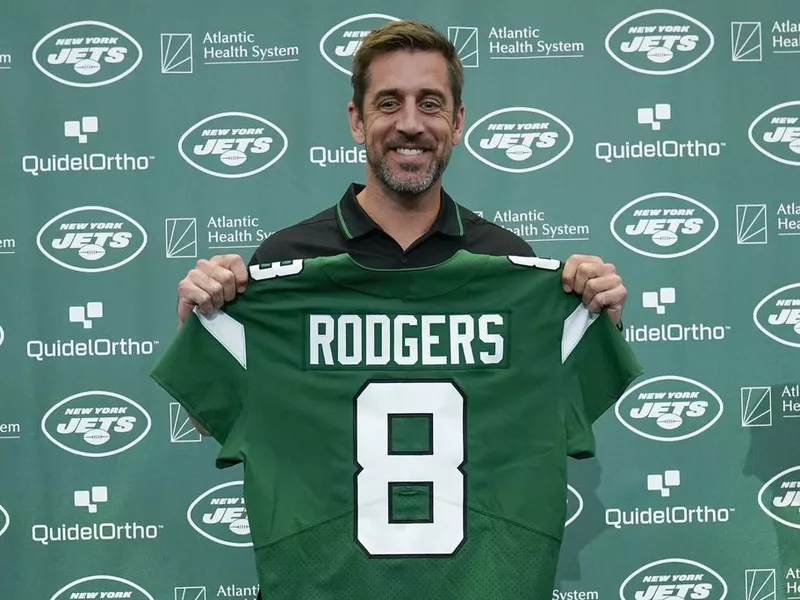 New York Jets quarterback Aaron Rodgers