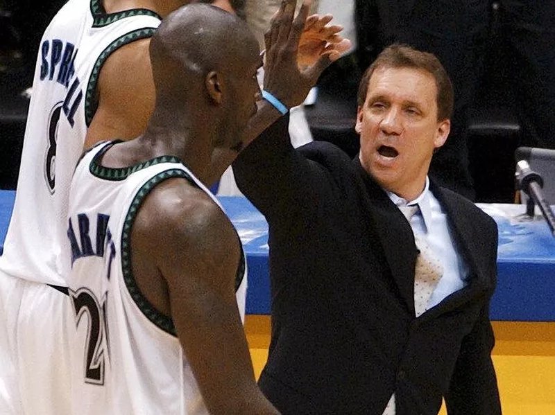 Flip Saunders and Kevin Garnet