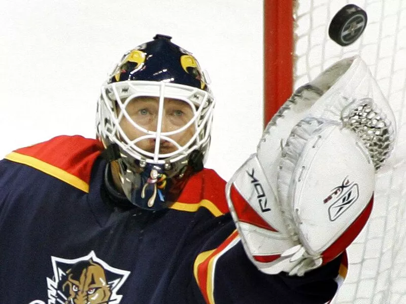 Hockey goalie Ed Belfour