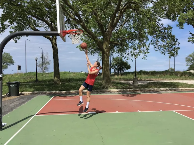 Woman playing at Jackson Park Basketball Court