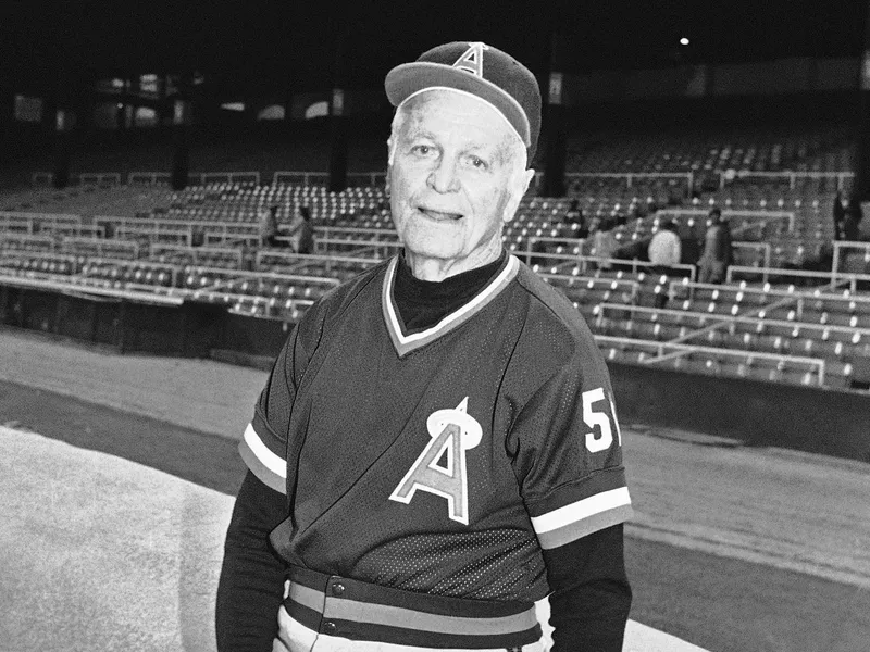 California Angels Jimmie Reese posing