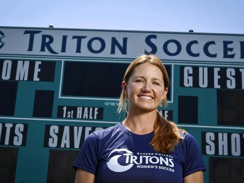 Eckerd College coach Danielle Fotopoulos