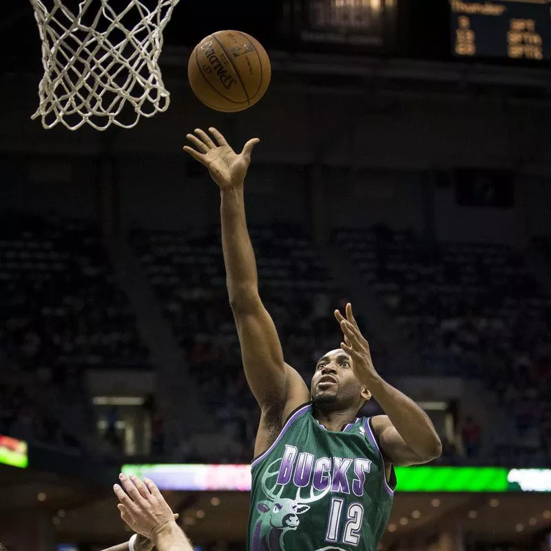 Milwaukee Bucks' Luc Richard Mbah a Moute shoots ball