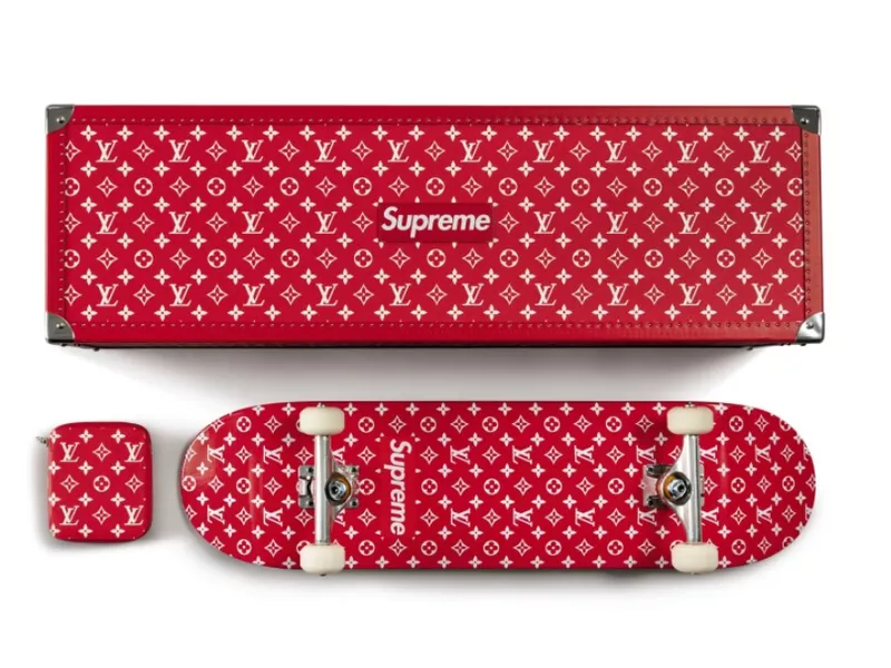 Expensive Louis Vuitton X Supreme skateboard