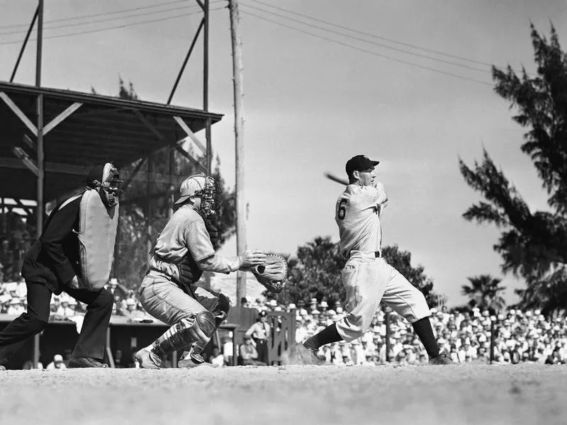 Joe Gordon batting