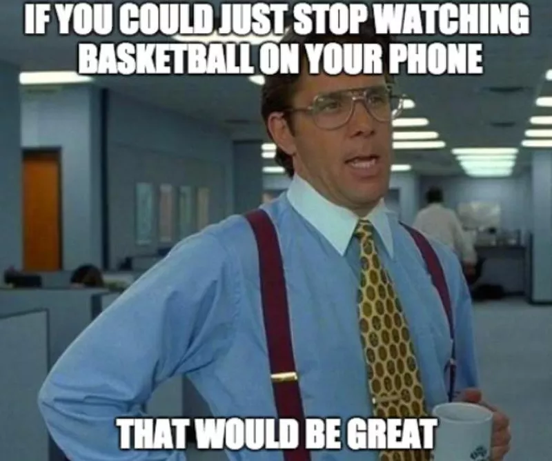 NCAA tournament games on TV meme