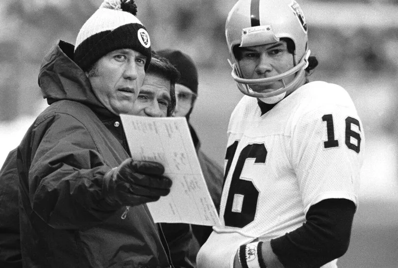 Oakland Raiders head coach Tom Flores