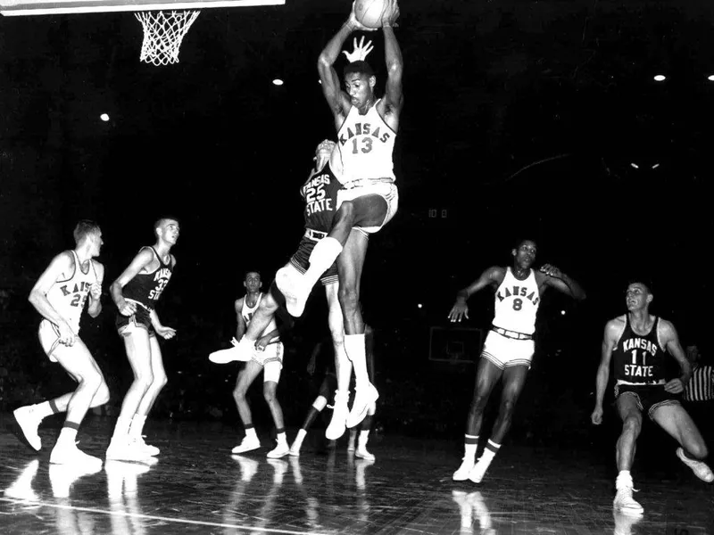 KU center Wilt Chamberlain