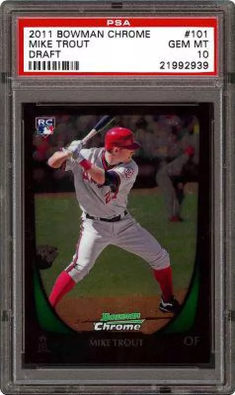 Mike Trout 2011 Bowman Chrome Card