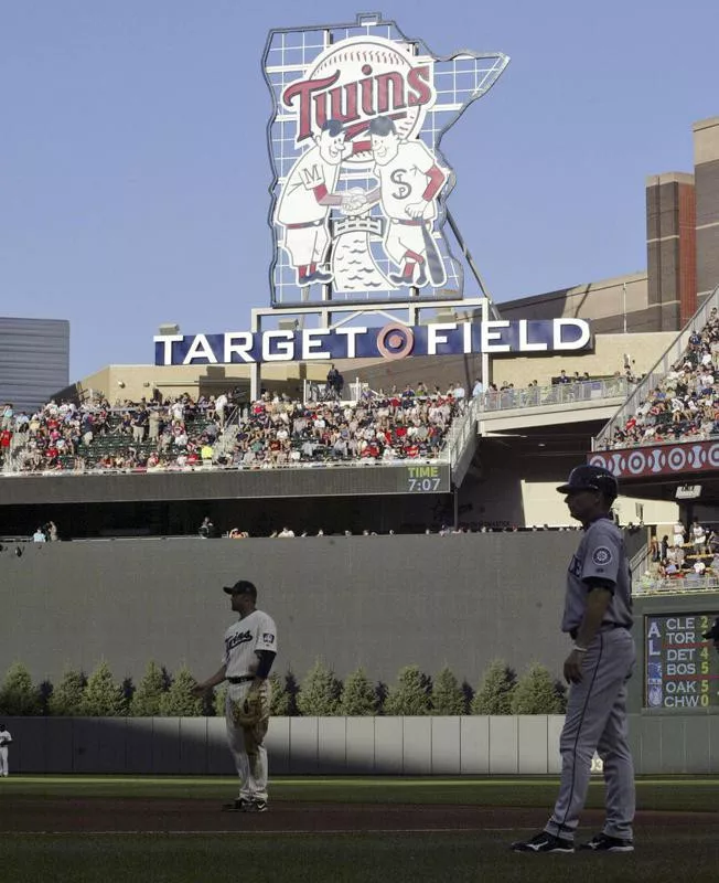 Target Field featuring the Minnie and Paul logo