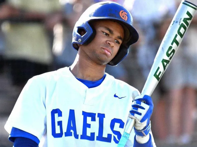 Bishop Gorman High outfielder Justin Crawford