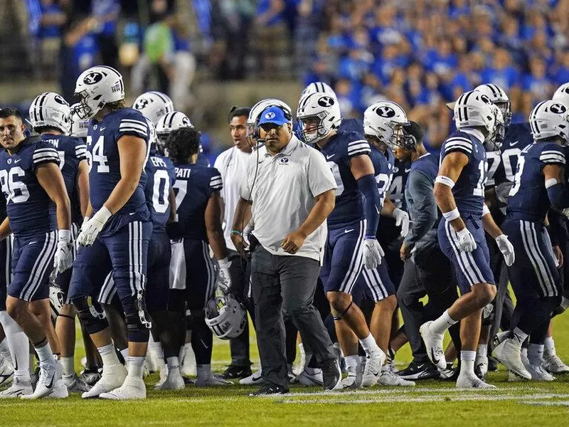 BYU head coach Kalani Sitake