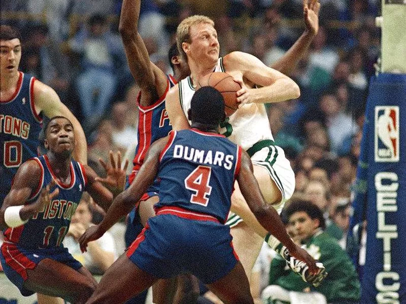 Larry Bird, Isiah Thomas and Joe Dumars