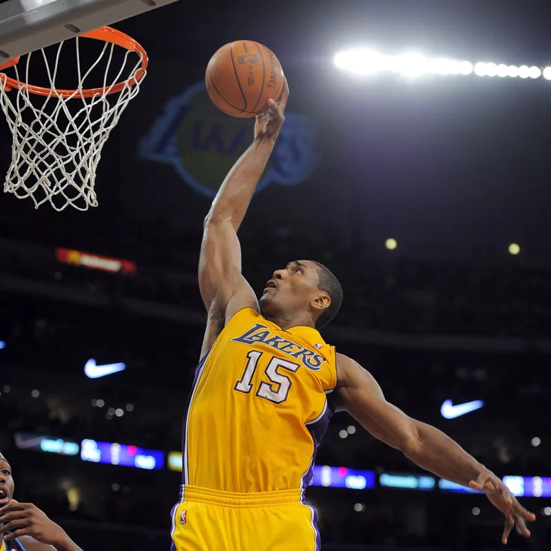 Kenneth Faried drives to the basket for a dunk