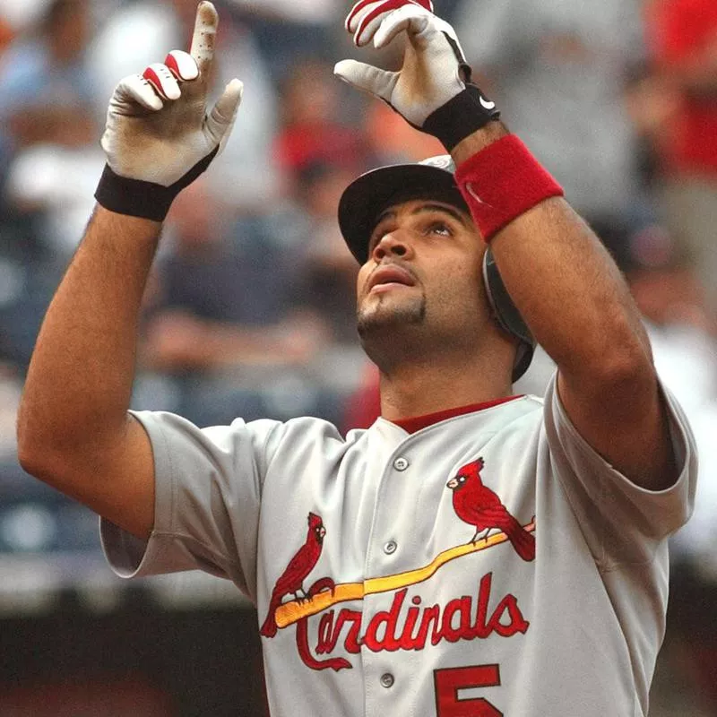 St. Louis Cardinals' Albert Pujols celebrates