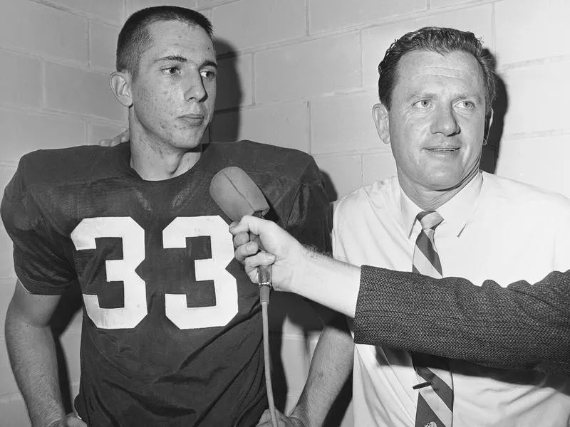 Bobby Burnett and Frank Broyles